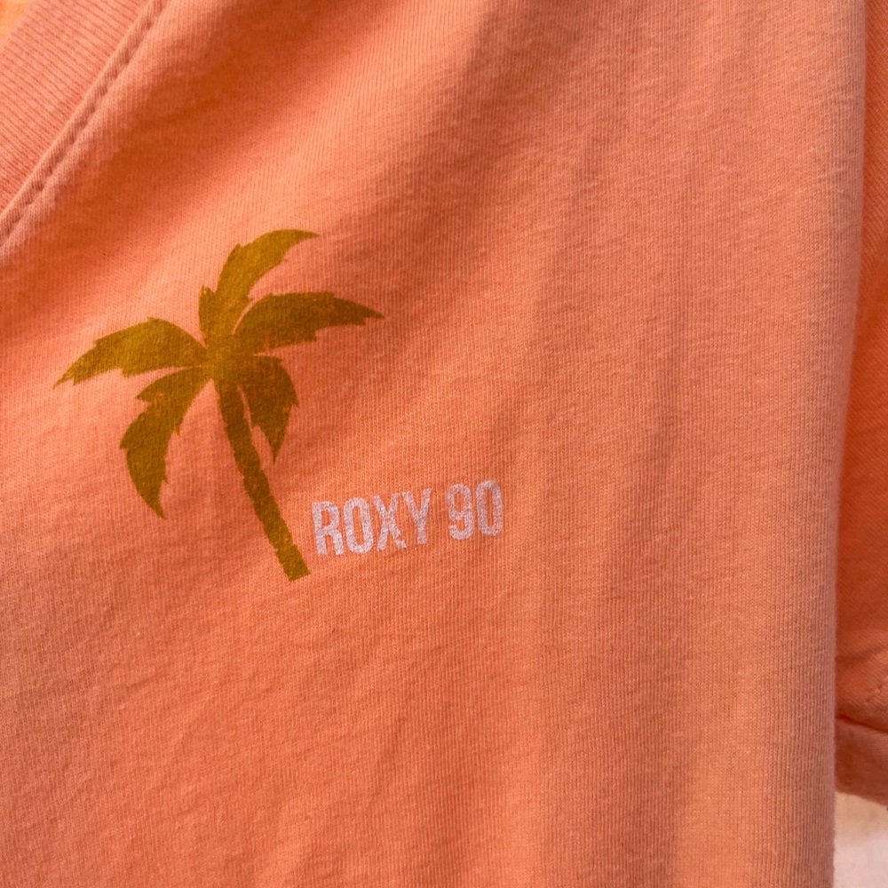 🌹Roxy Orange Fitted Short Sleeve Tee - Picture 3 of 5